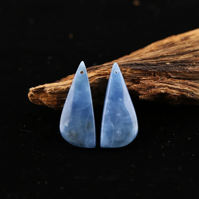 B&F Blue Jasper Stone Earring Beads for Jewelry Making, Handmade Natural stones beads, Stones for jewelry Making Supplies