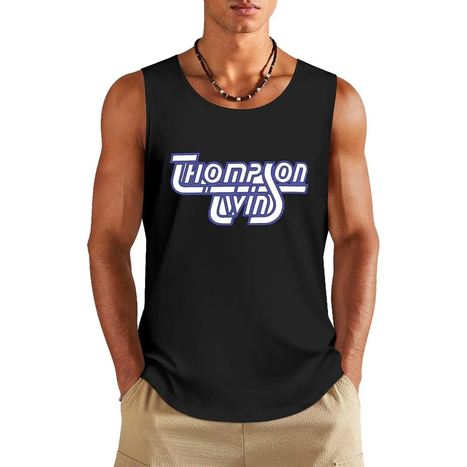 

Thompson Twins Logo Tank Top bodybuilding t shirt fitness clothing for men