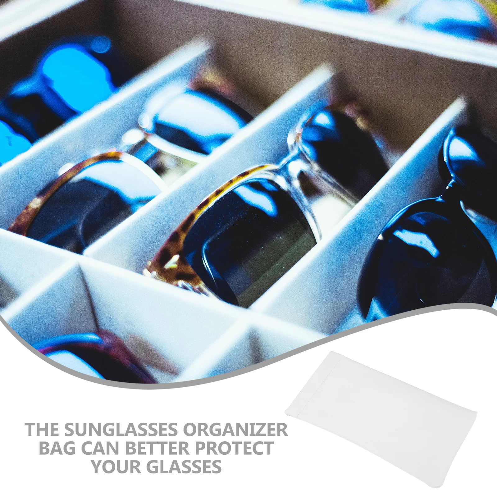 

Portable Glasses Storage Pouch Exterior for Sunglasses Bag Eyeglasses Holder Sleeve Compact Lightweight Protection Case