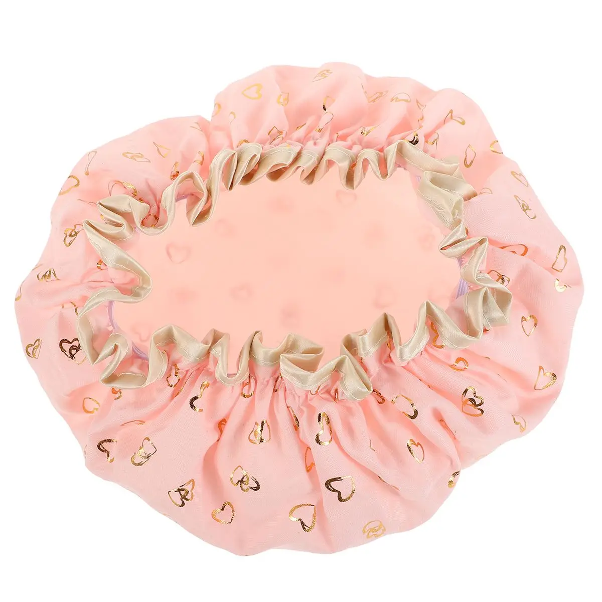 

Double Thickened Shower Cap Bath Hair for Dry Bonnets Women Sleeping Cloth Caps Pink