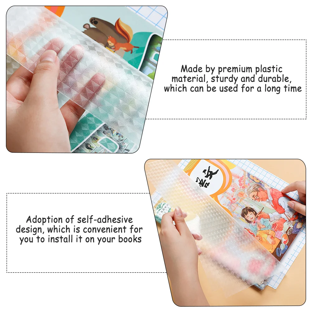 16 Pcs Protector Self-adhesive Waterproof Book Cover Student Note Books Pp Wrapping Transparent Covers