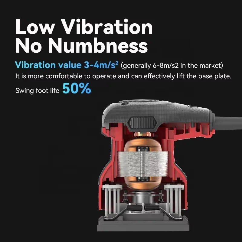 Mini moteur pour le travail du bois à rail carré haute puissance 260 W - Petit ponceuse plate la plus vendue