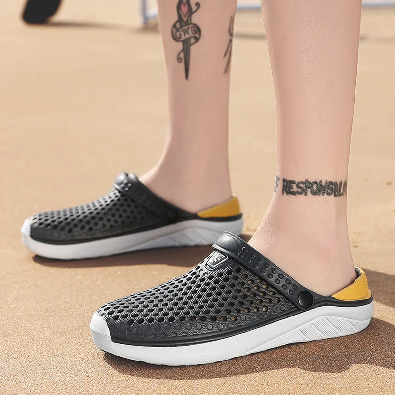 YISHEN Sandals Men Beach Slipper Thick Sole Waterproof Anti-Slip Sandals Flip Flops for Women Classic Mules Sport Sandal Outdoor