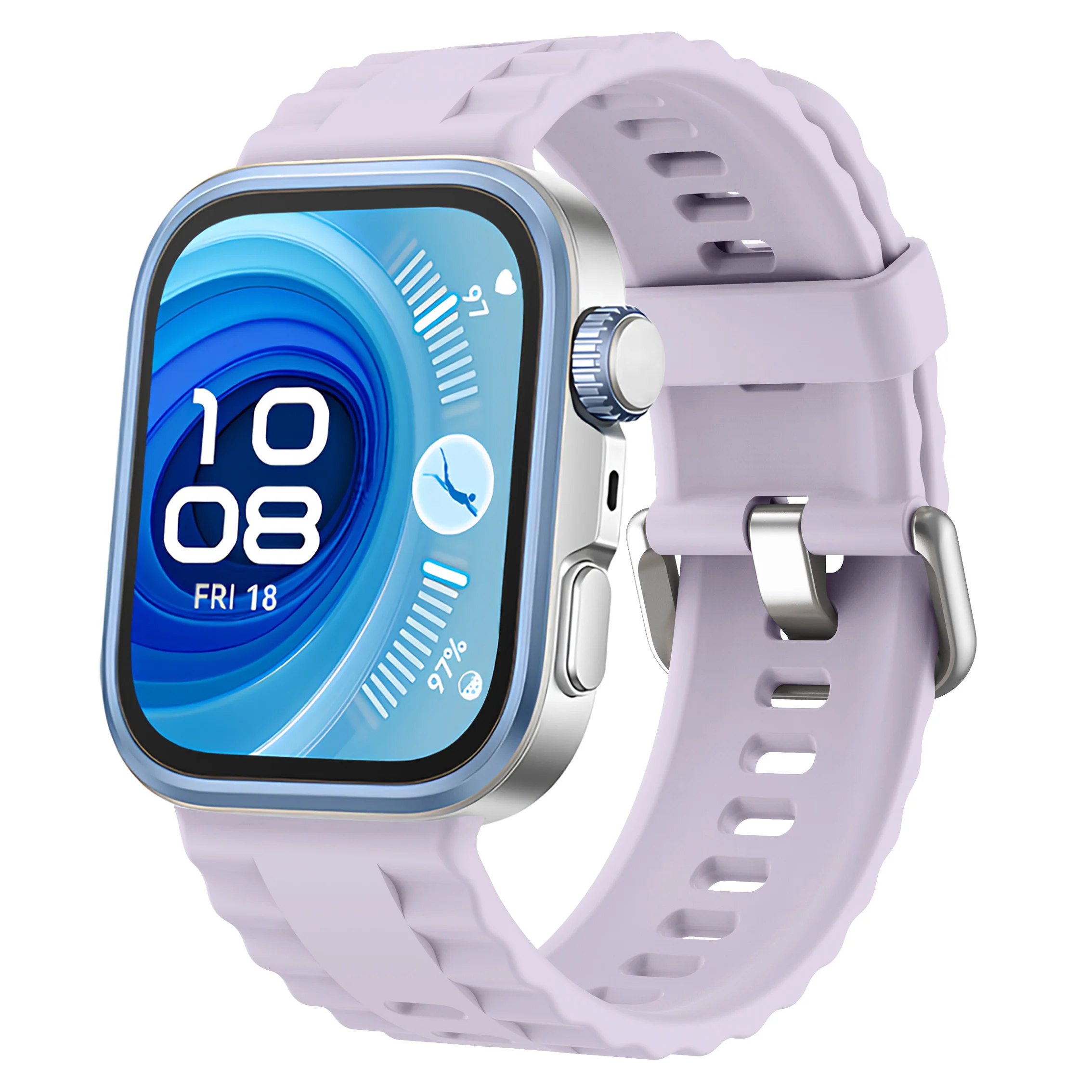 Suitable for Huawei Watch Fit4pro/fit4/fit3 Strap Wave Design Silicone Sports Sweatproof Breathable/Fashionable Smart Strap image 6