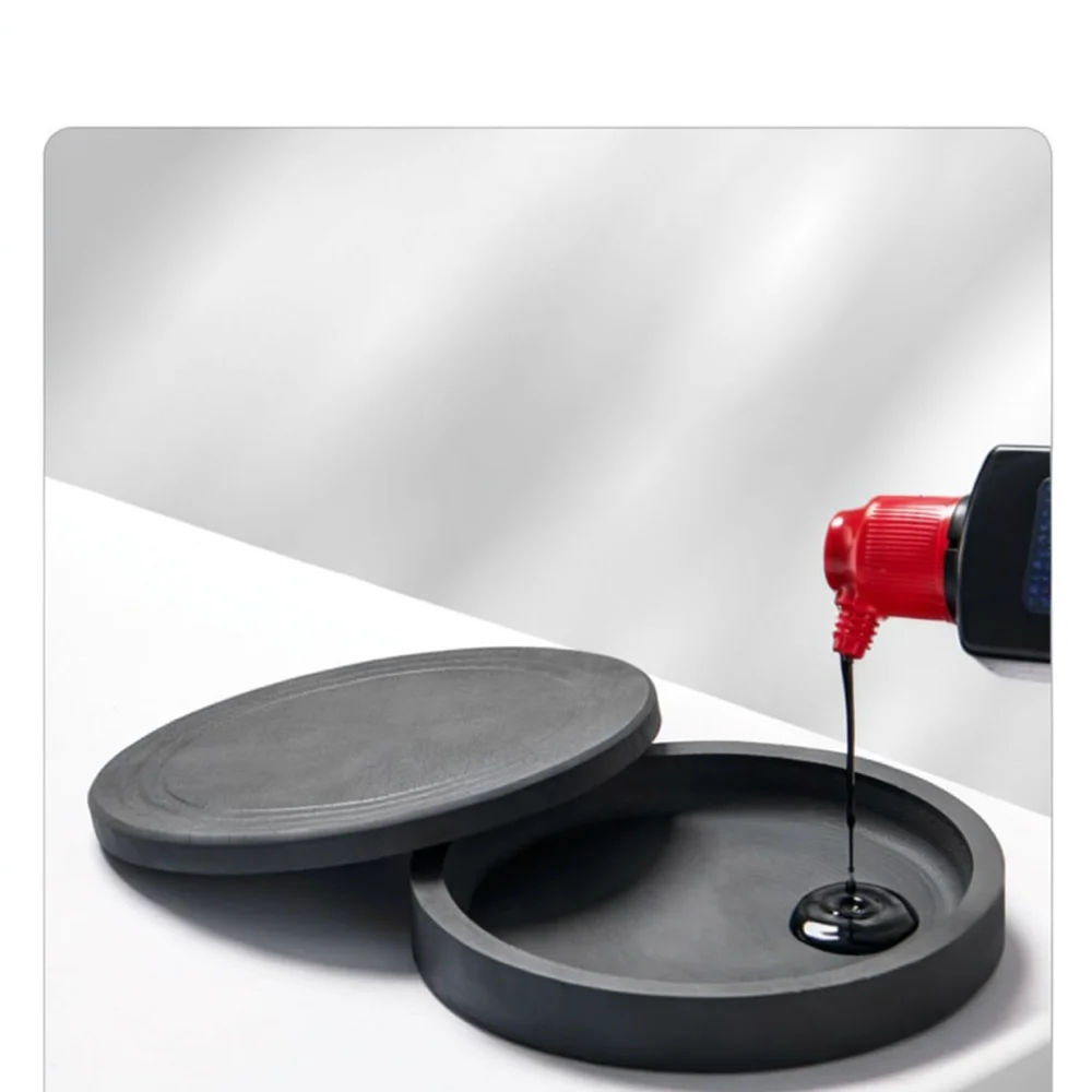 Natural Stone Inkstone With Cover Calligraphy Ink Grinding Tray For Student Artist Painting Practice Stationery Tool view 3