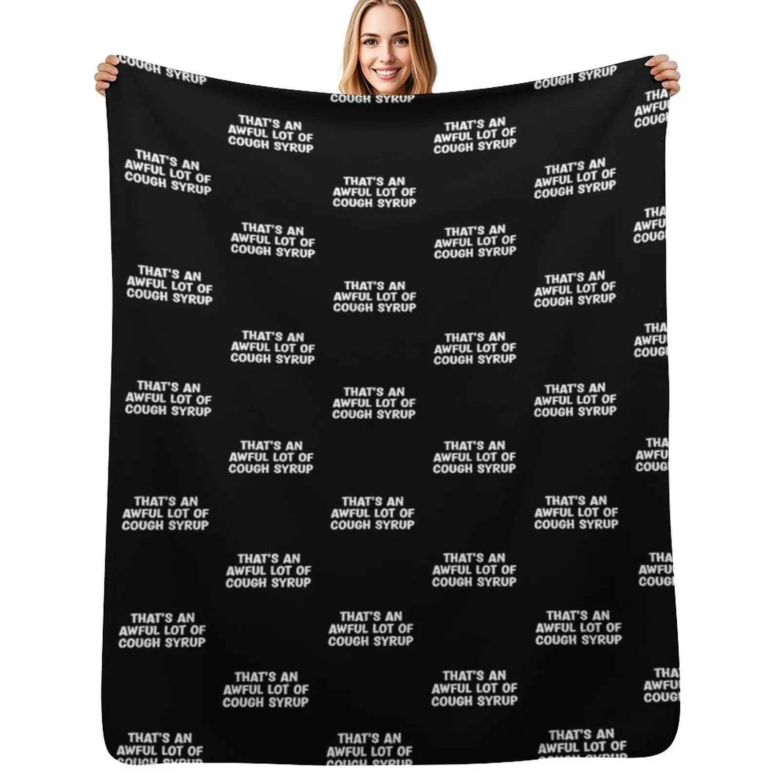 

that's an awful lot of cough syrup Throw Blanket Wrinkle Resistant Lightweight Blanket