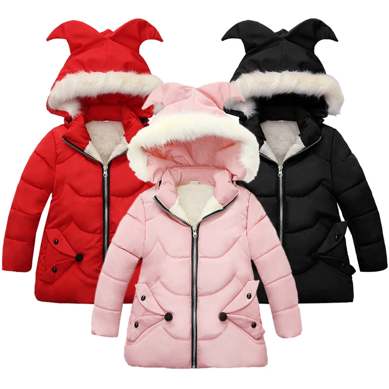 

3 4 5 Years Baby Girls Jacket Fashion Christmas Little Princess Coats Autumn Winter Hooded Kids Outerwear Birthday Party Present