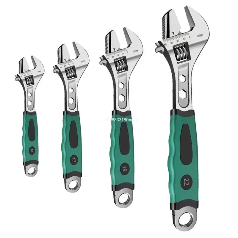 8/10/12/15inch Professional DIY Universal Adjustable Wrench Multi-function Long Handle Large Open Monkey Spanner Tools Dropship