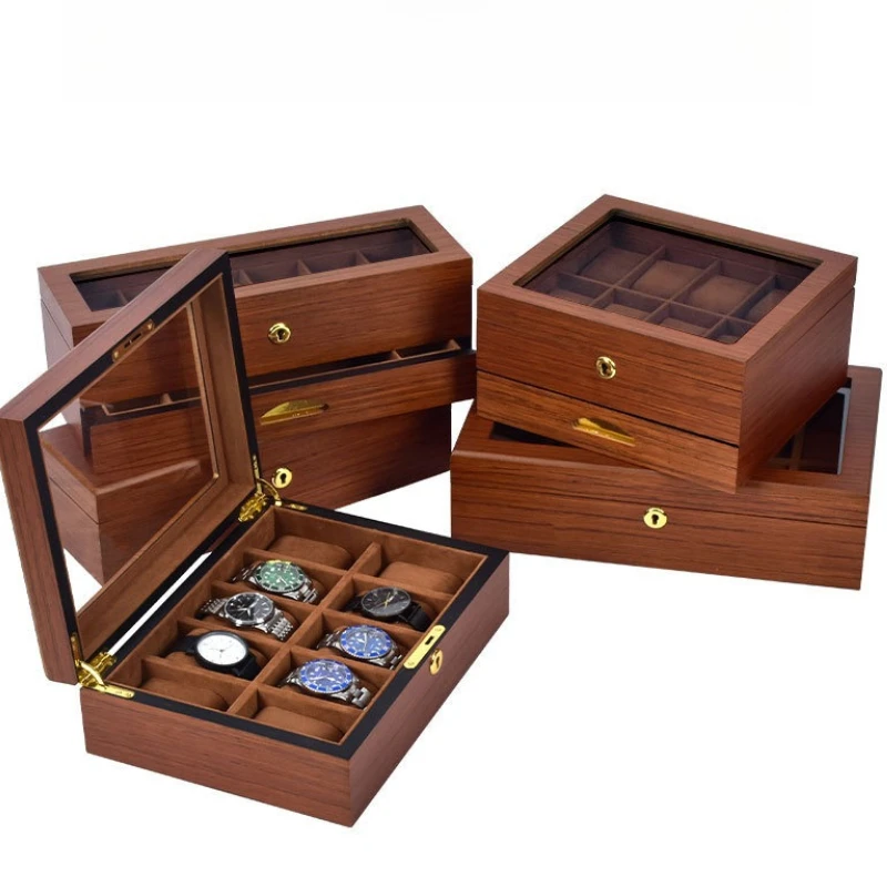 

Large Capacity Watch Box Luxurious Exquisite Watch Boxes with Lock Watch Storage Case Waterproof Dustproof Wristwatch Cases