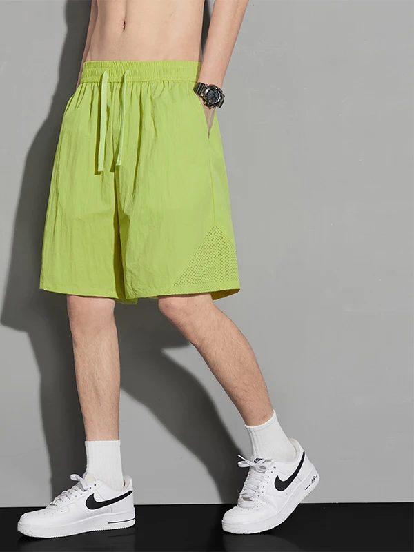 

Мужские летние дышащие спортивные шорты American Sle Ice Silk Quick Dry для пляжа, тонкие, свободные, прямого кроя, до колена