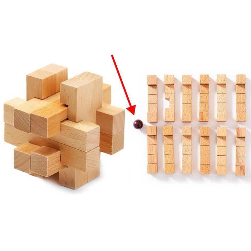 Casse-tête en bois pour adultes et enfants, Luban Lock IQ Challenge Puzzles, logique et problèmes de résolution, jouets éducatifs