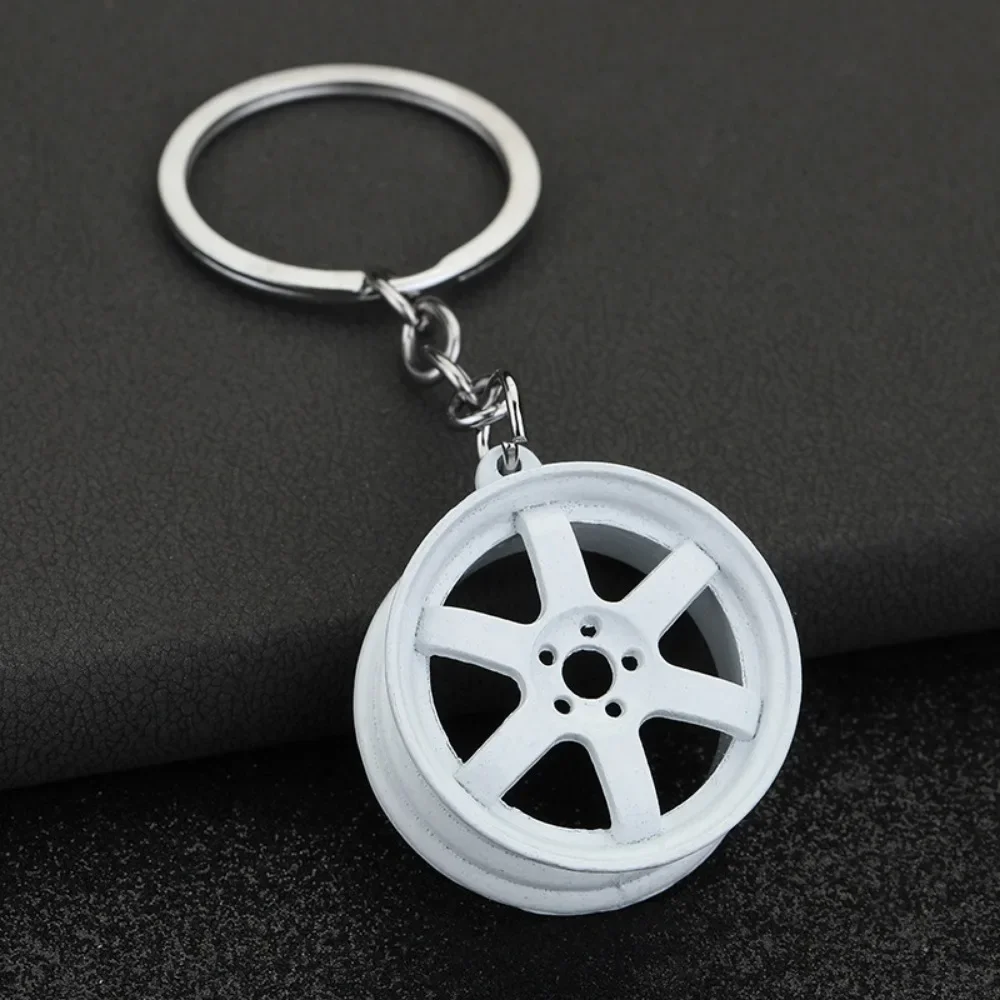 Creativo Metallo Mini Ricambi Auto Cerchione Auto Portachiavi Appassionato di Auto Portachiavi Accessori Portachiavi Catena per Gli Uomini Amante Regalo