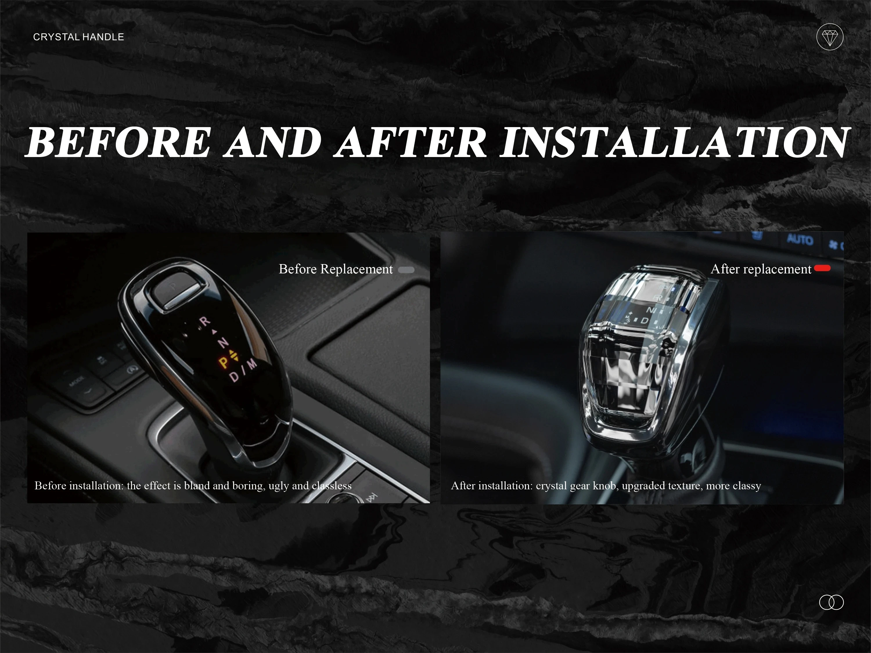 Car Interior Accessories Retrofit Liush Crystal Gear Shift Knob for Lexus RX 2019-2023 Automotive Factory Price Multifunctional