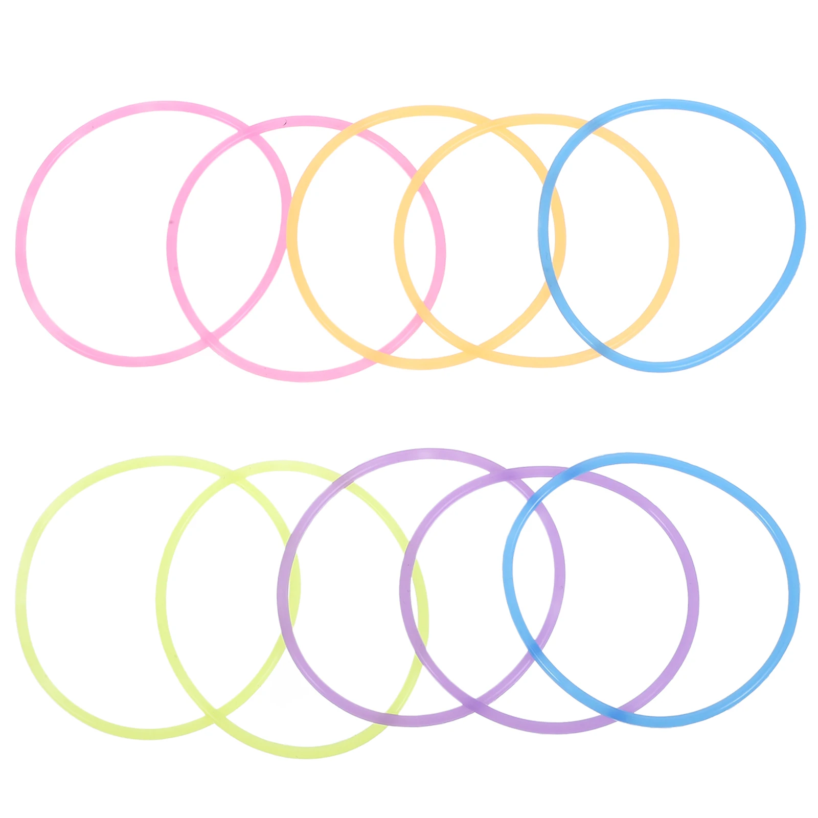 

10 Pcs Luminous Silicone Bracelet Kid Bracelets Band Glow The Dark Double Bands