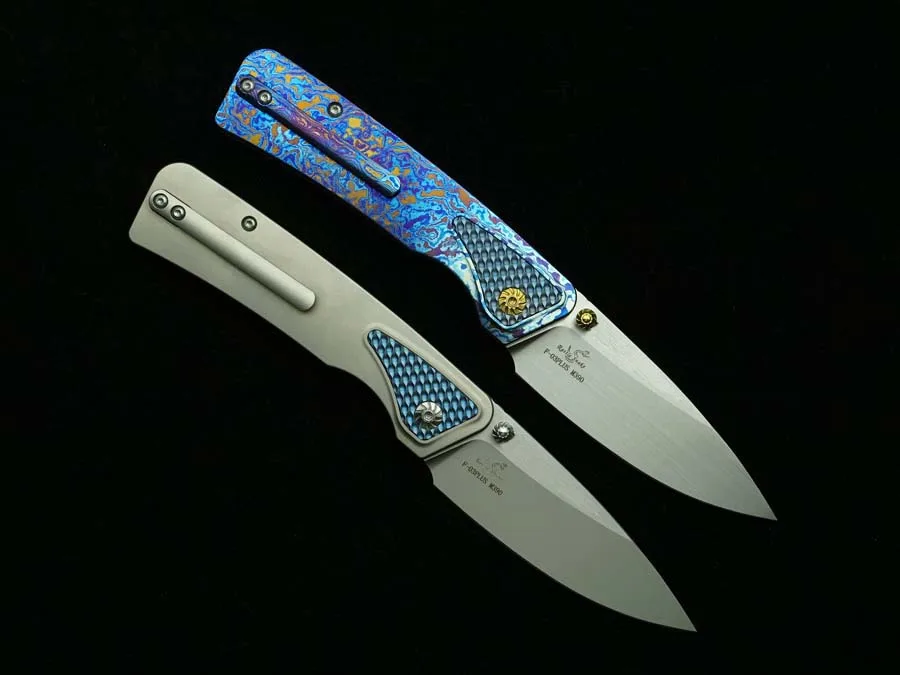 LEMIFSHE New Rattlesnak Real M390 Blade Titanium Handle Outdoor Camping Hunting Kitchen Survival Pocket EDC Tool Folding Knife