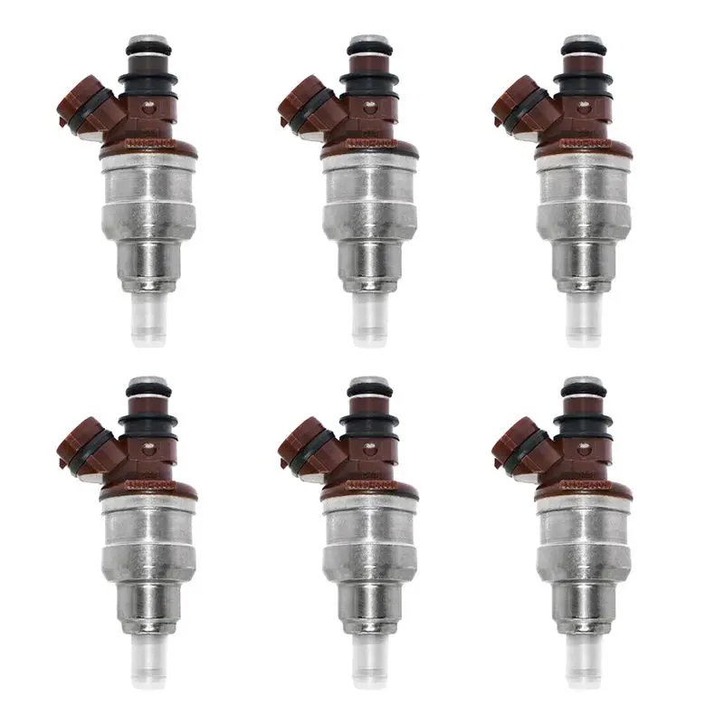 

Set(6) Fuel Injectors Silver Fuel Injectors For 1989-1995 Toyota 4Runner Pickup T100 3VZE 3.0L V6 23250-65020 23209-65020