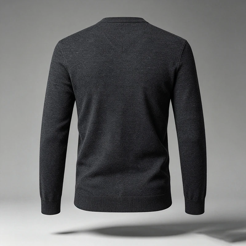 Herren V-Ausschnitt Strickpullover, einfarbig, langärmelig, Slim Fit, weich, warm, Strickoberteil, Basic, lässig, für den Alltag, Büro, Herrenpullover – Detail 10