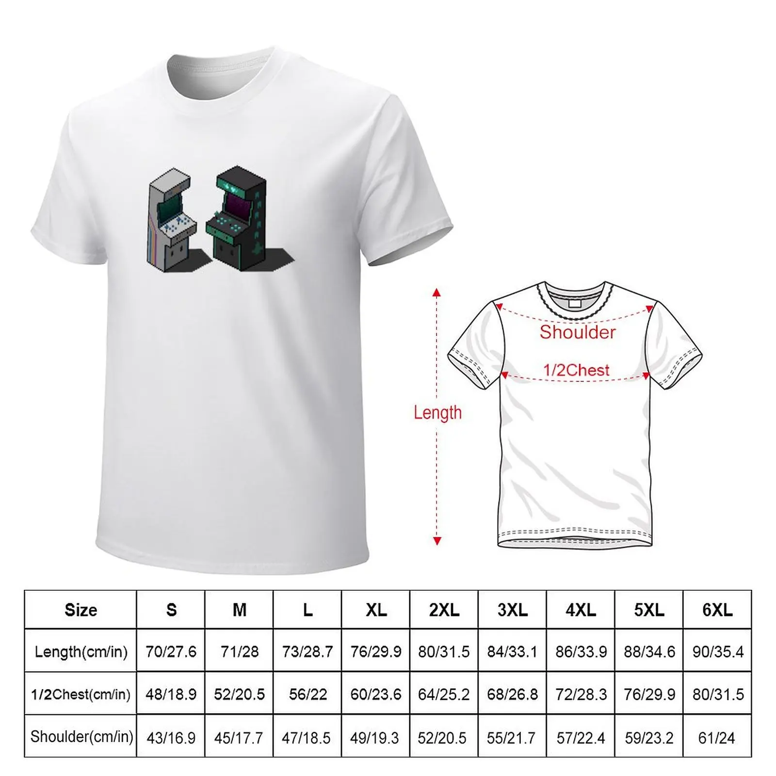 90's Arcade Cabinets Pixel Art T-shirt sweat shirts graphic tees for a boy Short sleeve tee t shirts for men