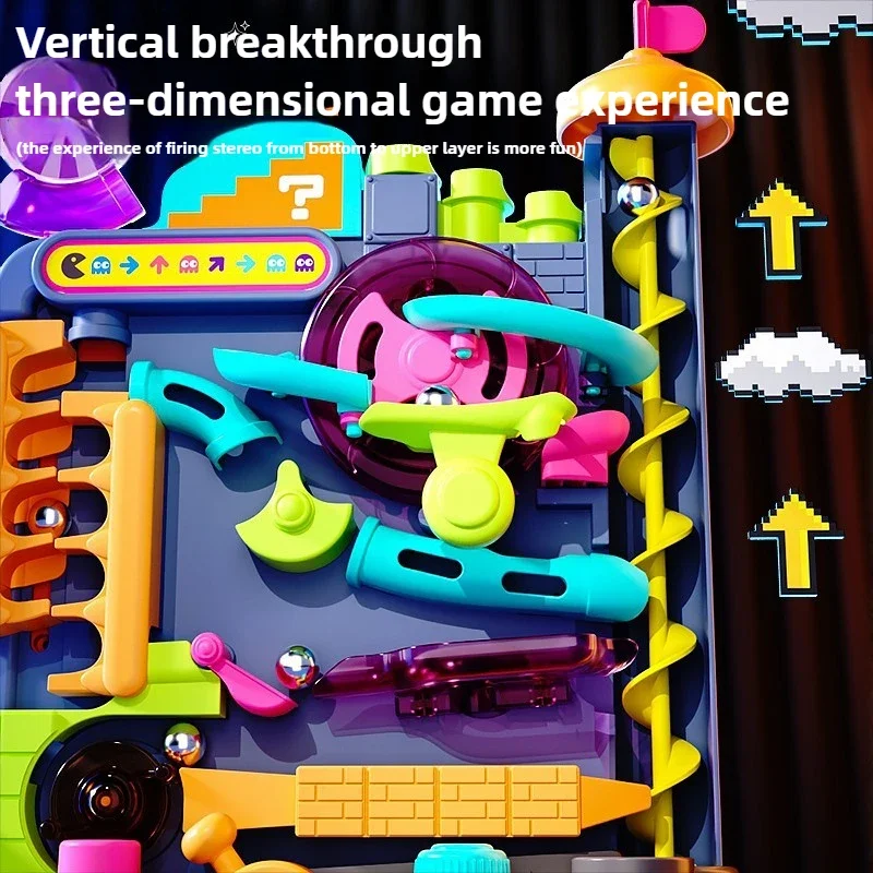Labirinto per bambini Palla Livello di avventura Gioco Giocattolo Palline rotanti multistrato Allenamento del pensiero Giocattoli puzzle sensoriali interattivi per bambini