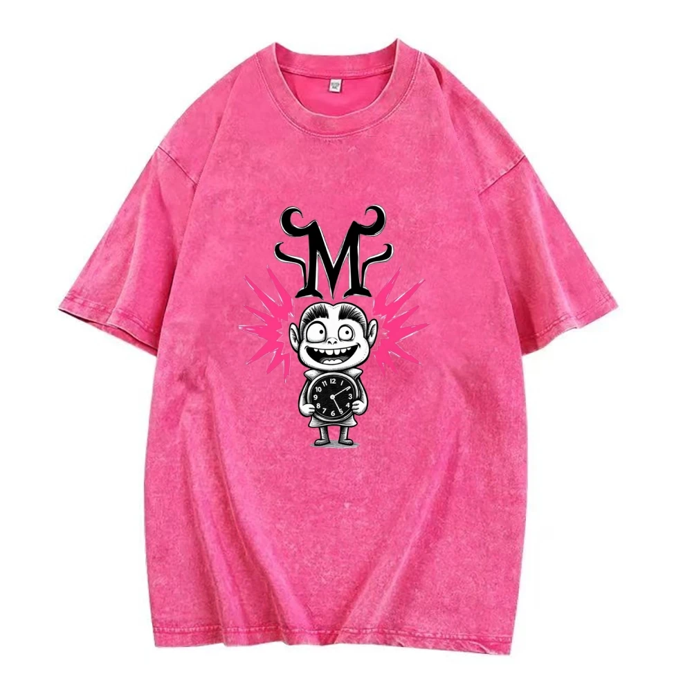

Vintage Washed Process Cartoon Graphic T - Shirt, Graphic Tees Trendy Street - style Loose Fit, Suitable for Daily Wear