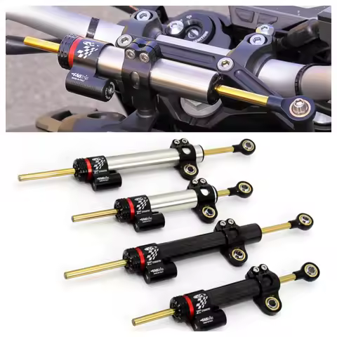 Motorcycle 345mm 255mm Damper Adjustable Universal Steering Stabilizer For Yamaha MT10 MT-07 MT09 ZX6R YZF R6 CBR650R CB1000R