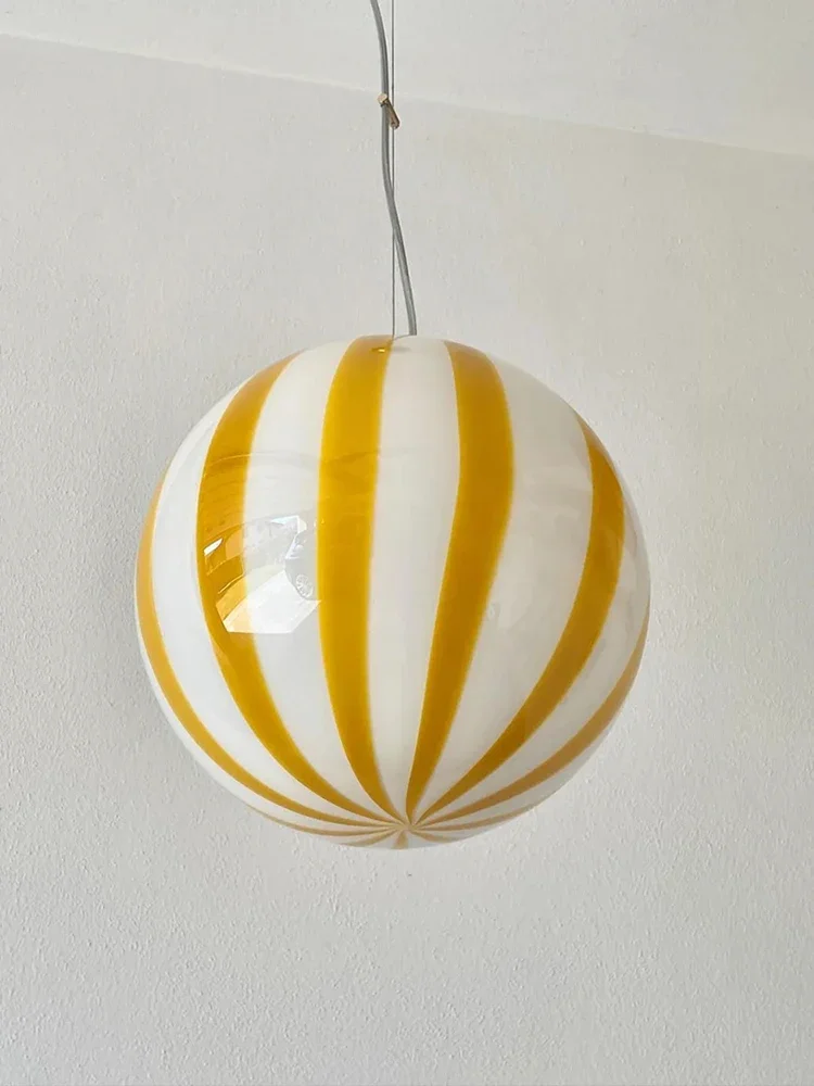Sugar Ball Series Glass Lollipop Pendant Light LED Room Lustres Cafe Soft Deco Hanging Lamp Home Bedroom Lighting Fixture