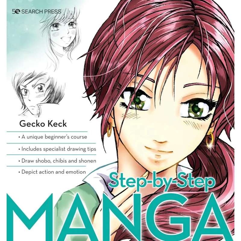 

StepbyStep Manga Gecko Keck Search Press 9781800921733 Book