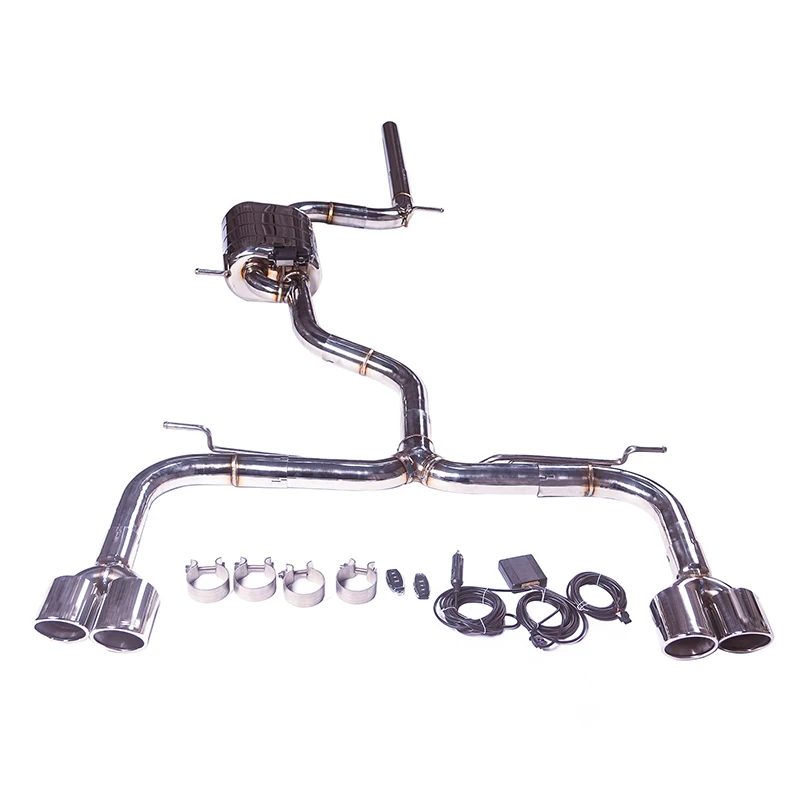 For Applicable to the 2010-2022 Audi A3 1.4T 1.8T 2.0T High-permance Stainless Steel Mid Rear Exhaust System Wth Mufflers