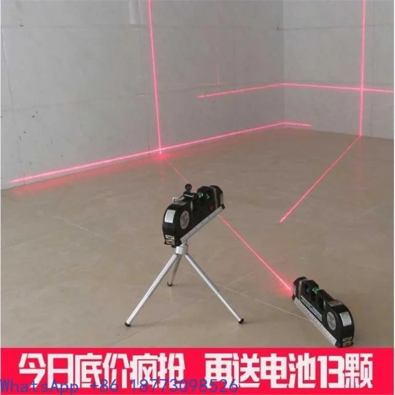 Level Ruler Infrared Level Tape Measure Multifunctional Level Ruler Cross Line Threading Line Throwing Line