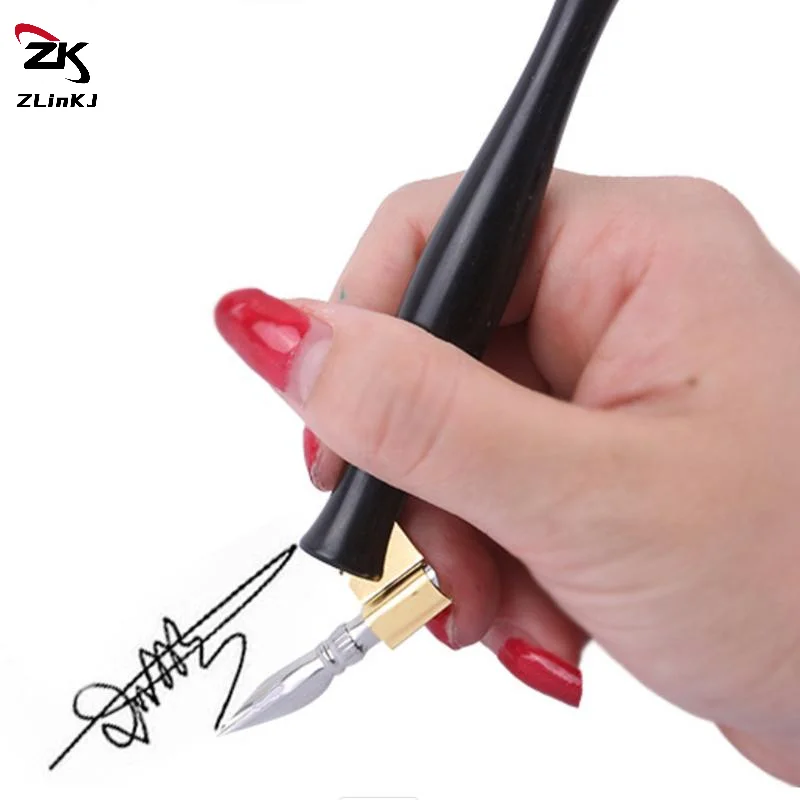 (ZYDD01) Oblique Dip Pen Holder English Writing Art Drawing Calligraphy Pen Nib Support Adjustable Signature Pen Accessories