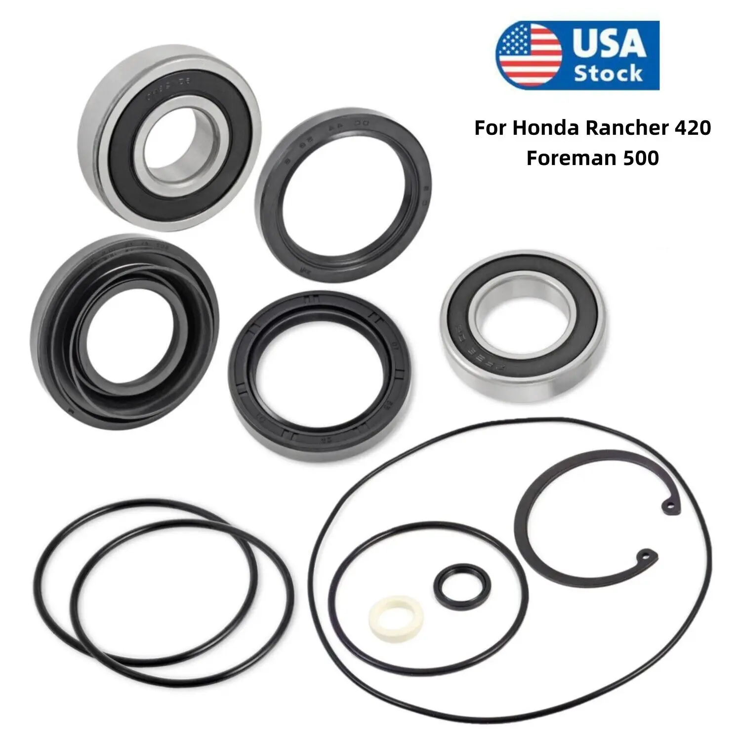 

2014 -2022 For Honda Rancher 420 TRX420 Rear Axle Wheel seal bearing O RING kit