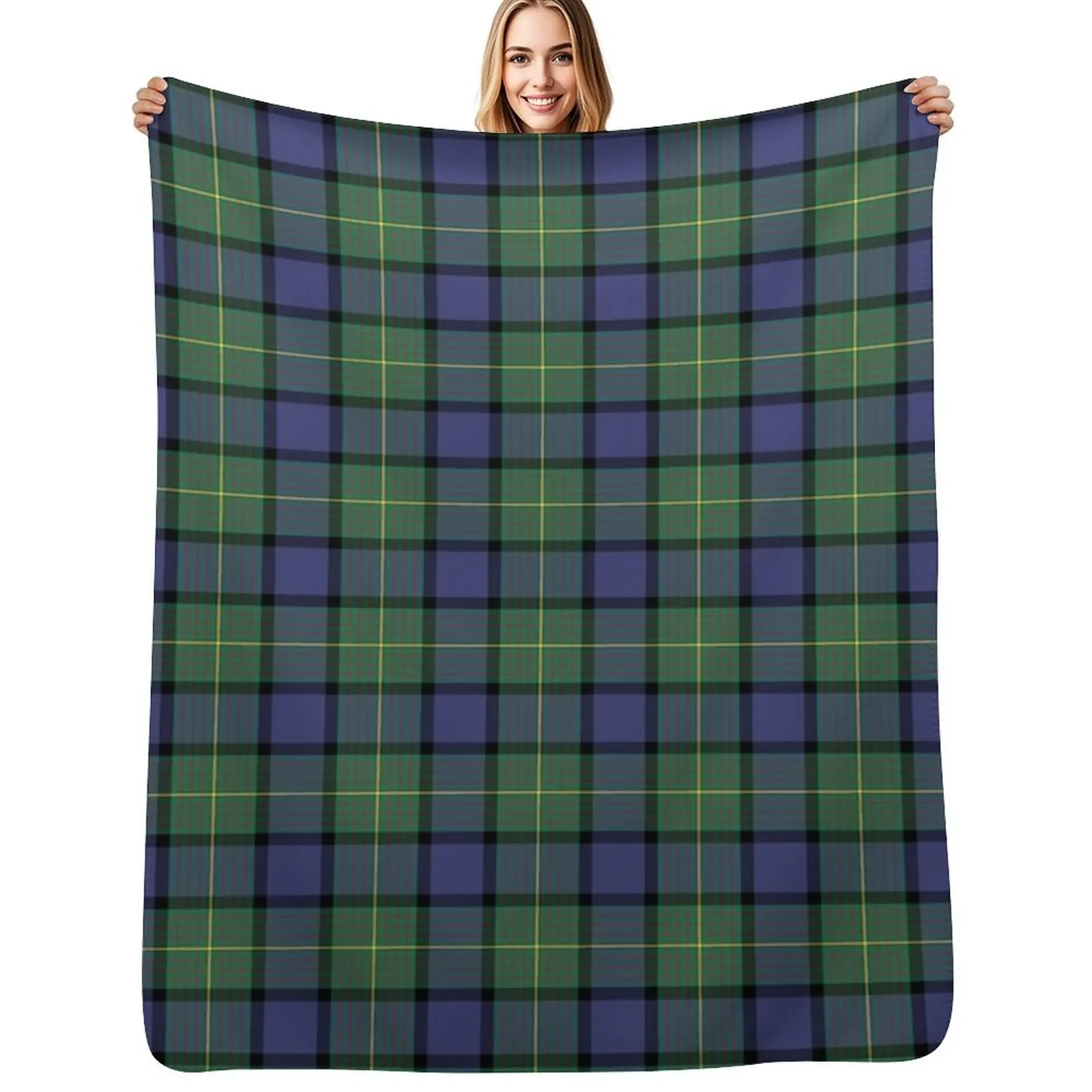 Manta de tartán Clan Muir, manta suave y cómoda para leer y ver televisión