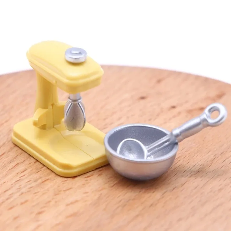 1 قطعة 1/12 دمية صغيرة لطيف خلاط خلاط نموذج الغذاء اللعب مسرح المطبخ مصغرة دمية ديكورات منزلية أثاث الإكسسوارات
