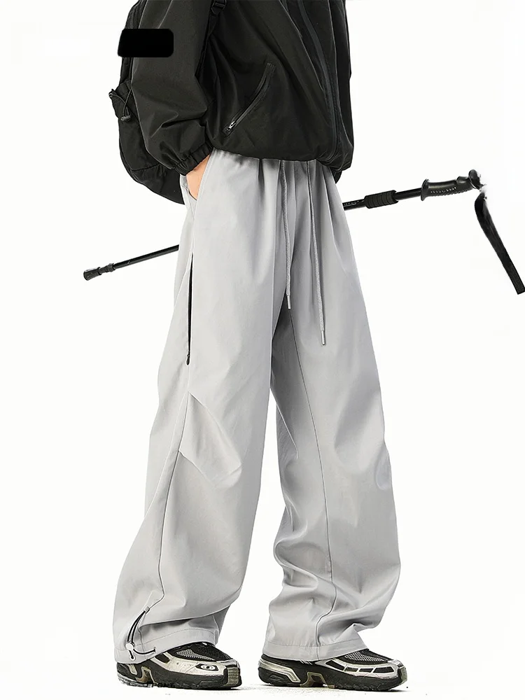 

Мужские спортивные повседневные брюки Wassup Other для активного отдыха, быстросохнущие, свободные, с широкими штанинами, плиссированные, рабочие, длинные, весна-осень