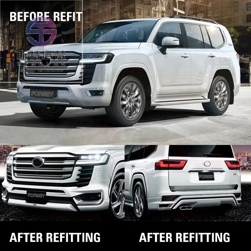 

Автозапчасти Facelift 2022, передний и задний бампер, выхлопная труба автомобиля для Land Cruiser LC300, комплекты кузова автомобиля, обновление