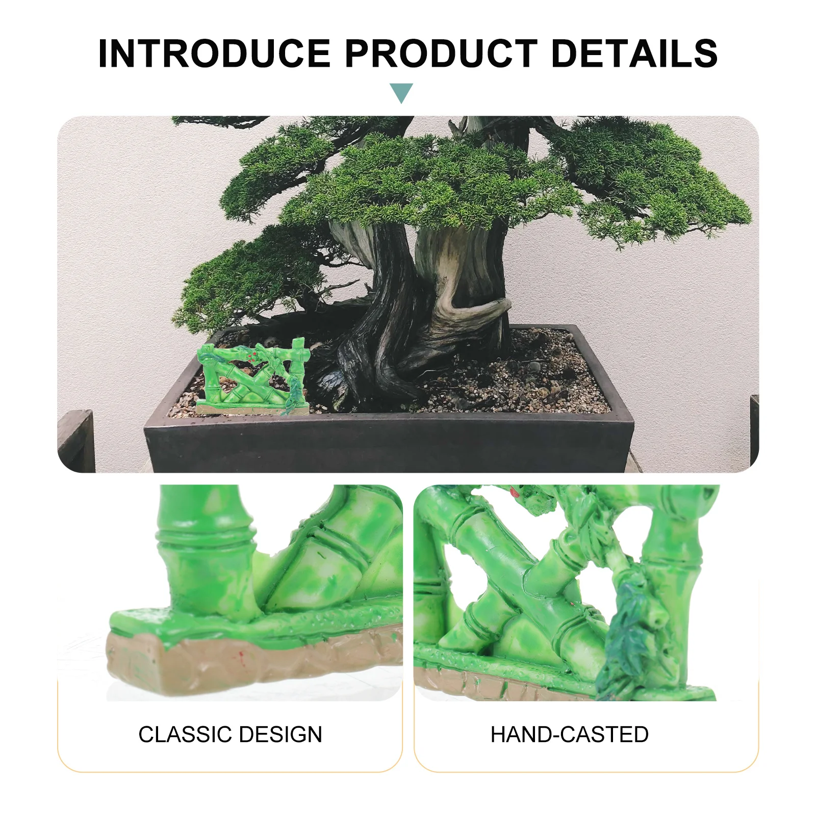 

4Pcs Resin Fence Decor Miniature Barrier for Fairy Garden Micro Landscape DIY Decorative Fences Simulation Outdoor Garden Scene