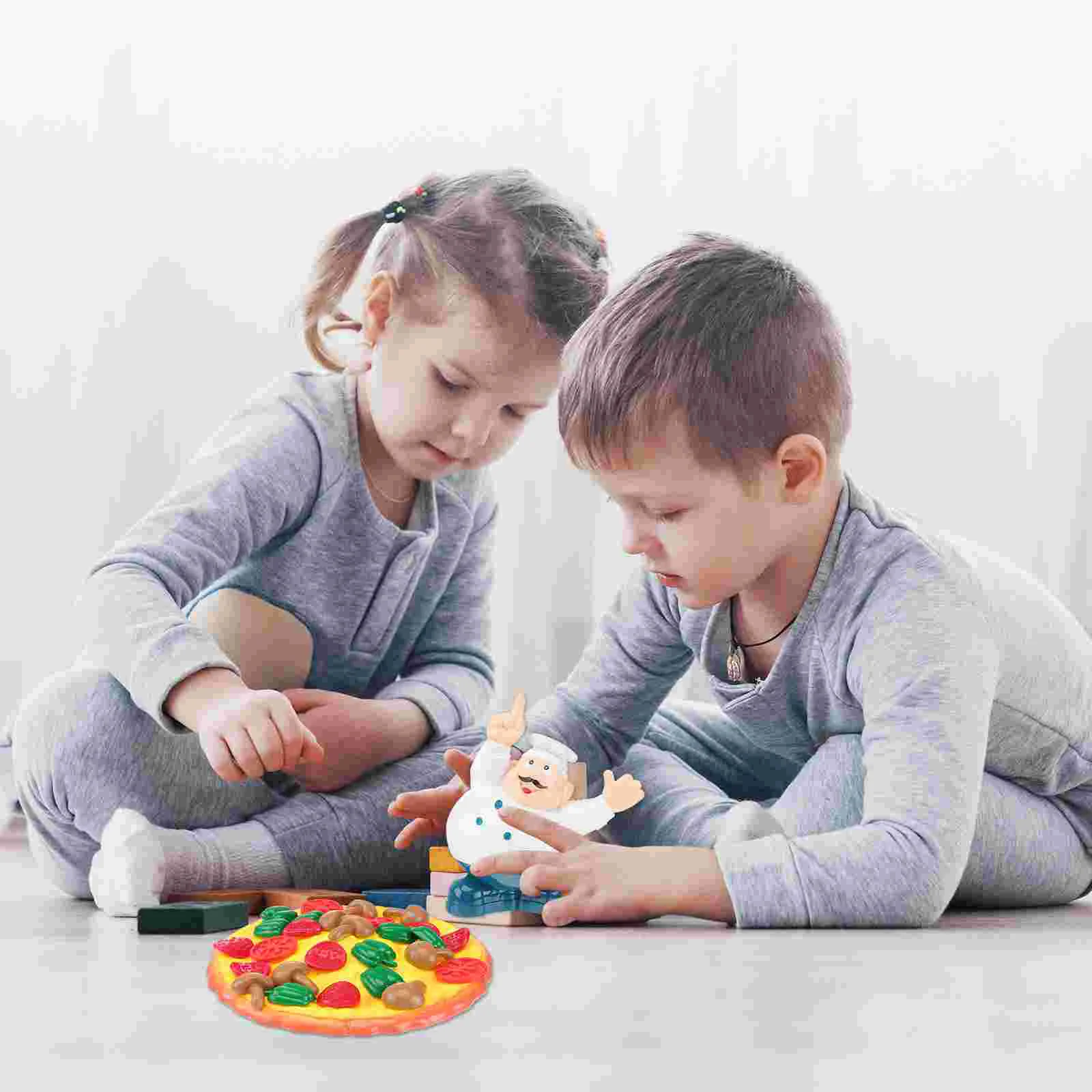 Kids Pizza Topple for 2-4 Players or Whole Family Pizza Pile-Up Stacking Balancing Desktop Game Toys