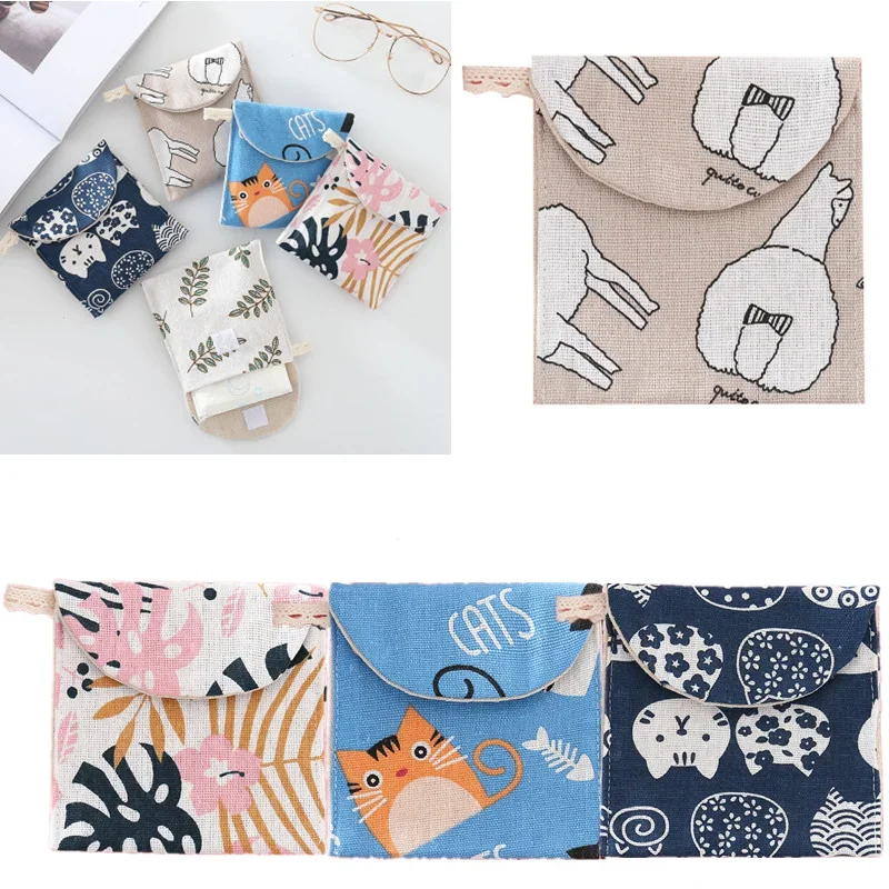 

Ladies Makeup Bag Women Tampon Storage Bag Sanitary Pad Pouch Napkin Cosmetic Bags Organizer Girls Tampon Holder Organizer