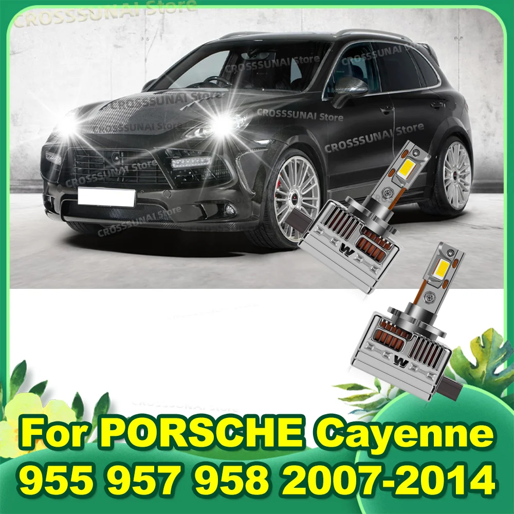 

Светодиодные лампы для фар Canbus 6000K 50000LM, замена ксеноновой лампы для PORSCHE Cayenne 955 957 958 2007-2014 2010 2011 2012 2013