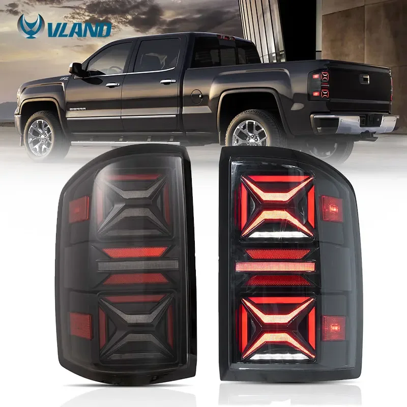 

VLAND Manufacture Factory New Style Taillight With Sequential Turn Signal 2014-2018 Car Tail Light For GMC Sierra 1500 Rear Lamp