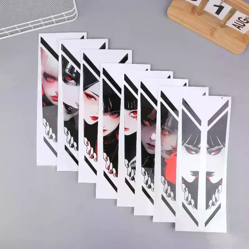 1 par espreitando olhos garfo dianteiro da bicicleta adesivos à prova dwaterproof água suspensão dianteira garfo decalques para mountain bike fora da estrada