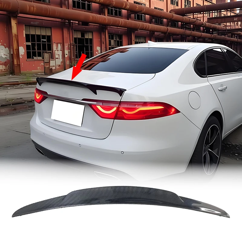 

Spoiler Wings For 2015-2024 JAGUAR XE XEL Real Carbon Fiber Rear Wing Tail Wing Trunk Spoiler Auto Accessories
