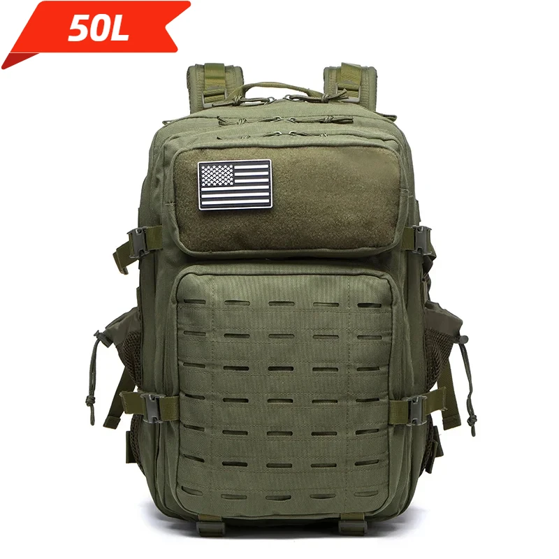 NONE 25L/50L taktische Rucksack Tasche Jagd Molle Rucksack Fitness studio für Männer edc Outdoor Wander rucksack Hexe 2 Flaschen halter 7