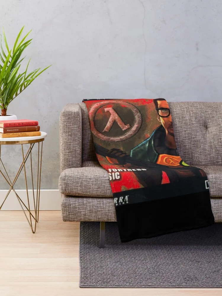 Half-Life Sierra Box Art (Game of the Year Edition) 1999 Throw Blanket Cute Thin Blankets