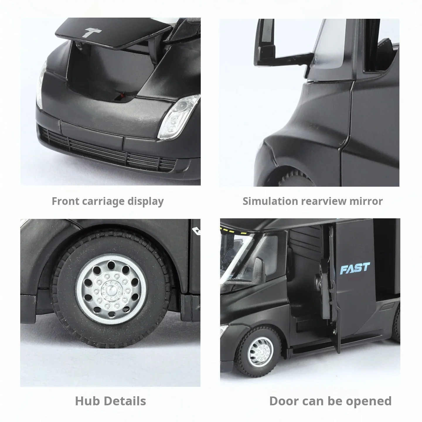 Alloy model car Container transport vehicle model Diecast car Model with Sound &Light Pull Back Boys Gift collectible toys