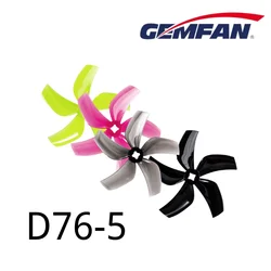 D76 Propeller 5 Blade PC Props Gemfan for Mini Multirotor FPV Racing Freestyle Toothpick Cinewhoop Ducted Drones Airplane 8pair