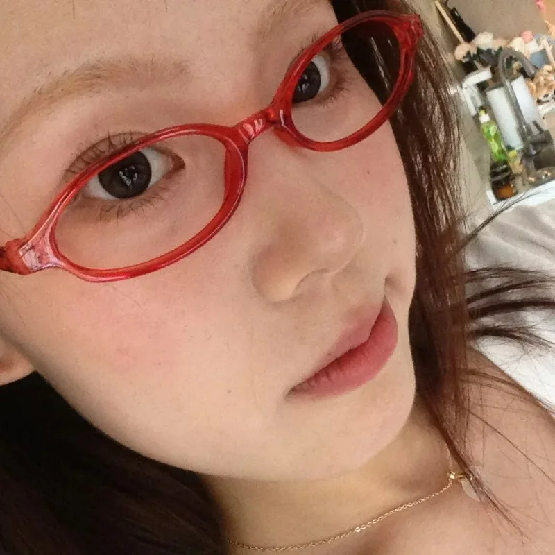 1/3Pcs Vintage Small Oval Frame Glasses Women Yaby Style Y2K Anti Blue Light Colorful Square Frame Glasses Girls Eyeglasses