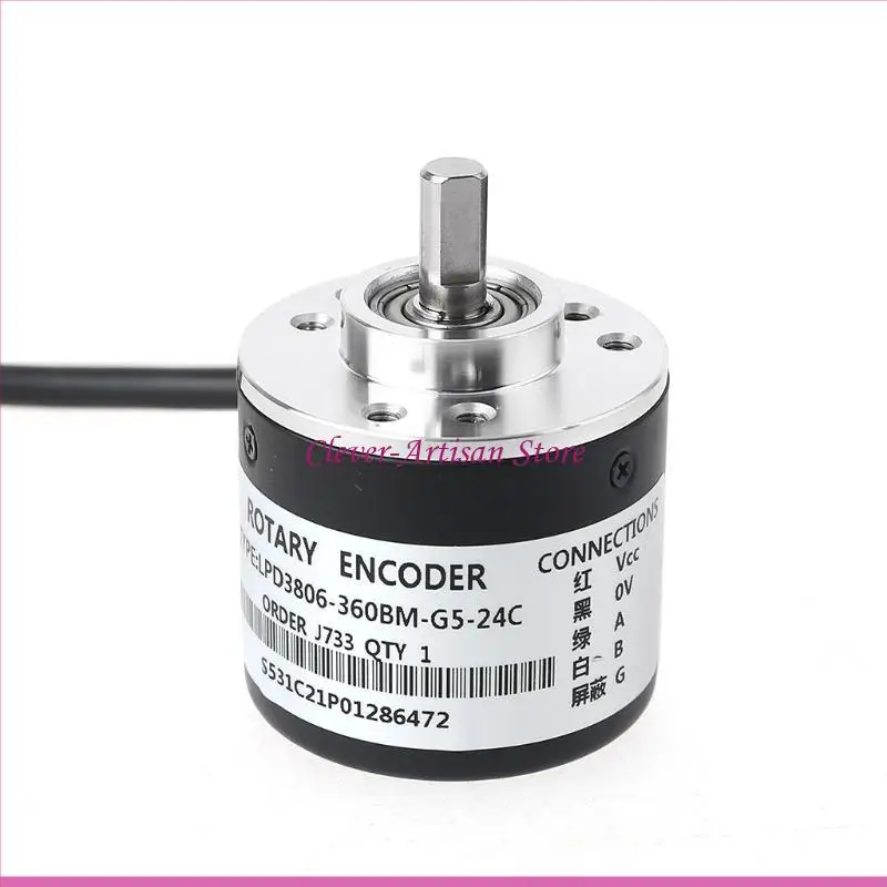E06B 360p/R ENCEGNO ROTARIO INCREMENTALE ENCCEDER PASE AB ENCIFLO 6MM per accoppiamento W NUOVO