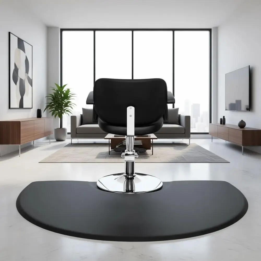 

Anti-Fatigue Mat for Barber Shops - Semi-Circular, Comfortable, Under Styling Chair, 3x5 Feet, 5/8 Inch Thick