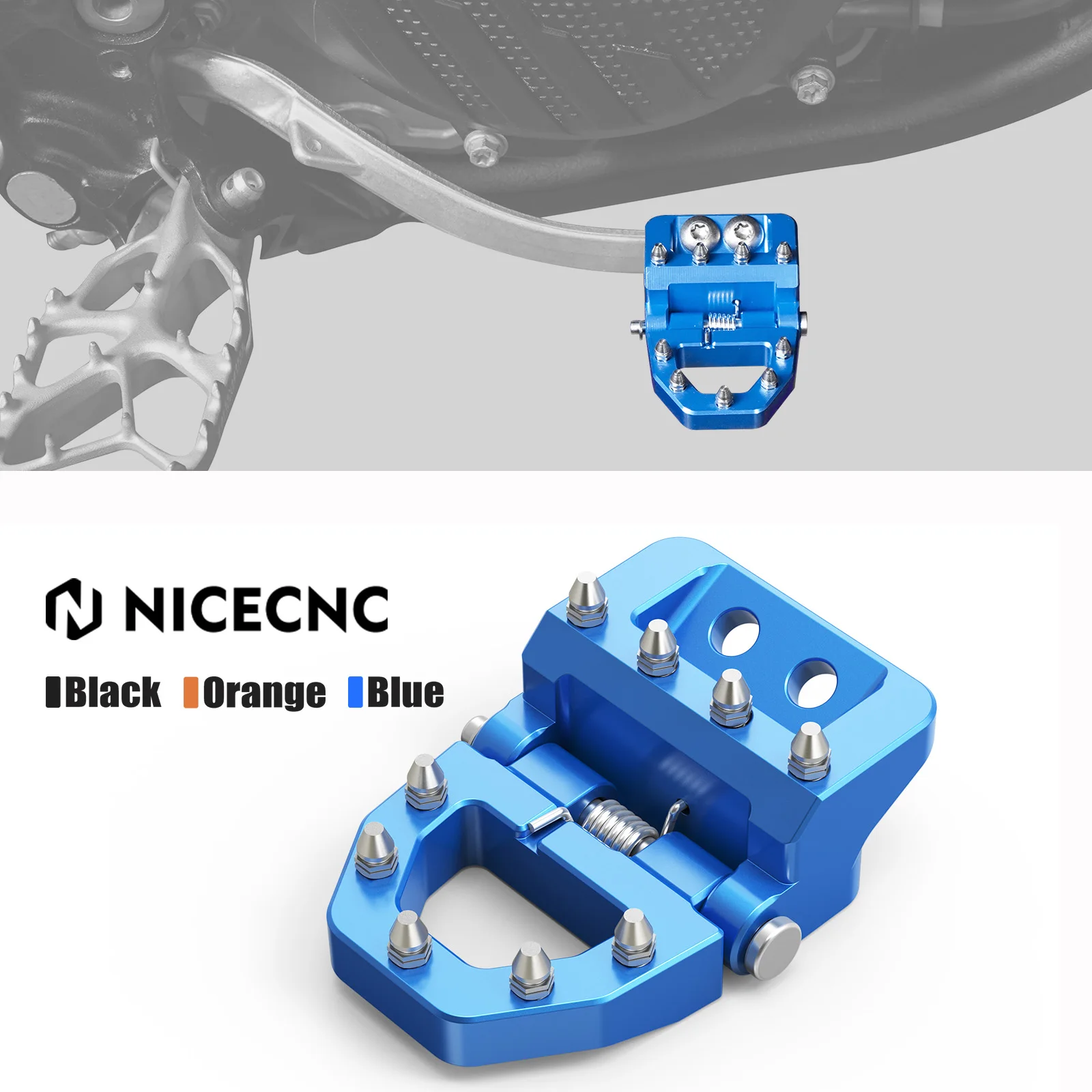 

For Husqvarna TE300 TE300i FE350 FE450 FE501 TE TEi FE FC TX FX TC 125 250 300 350 450 501 2017-2024 Folding Brake Pedal Tip